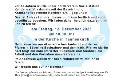 50 Jahre Förderverien Sozialstation Kandern e.V.